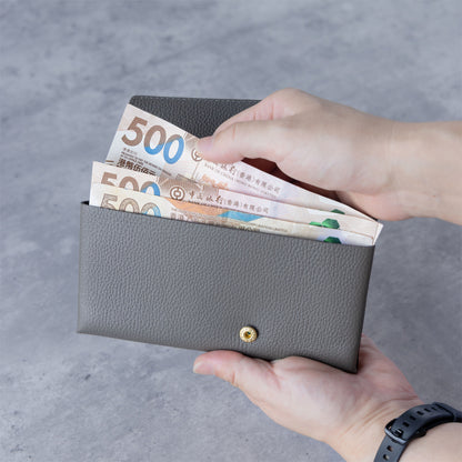il modo concept 防水防刮真皮蓋式長銀包