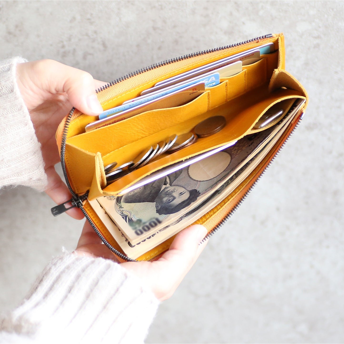 il modo ZIP 真皮拉鏈長銀包